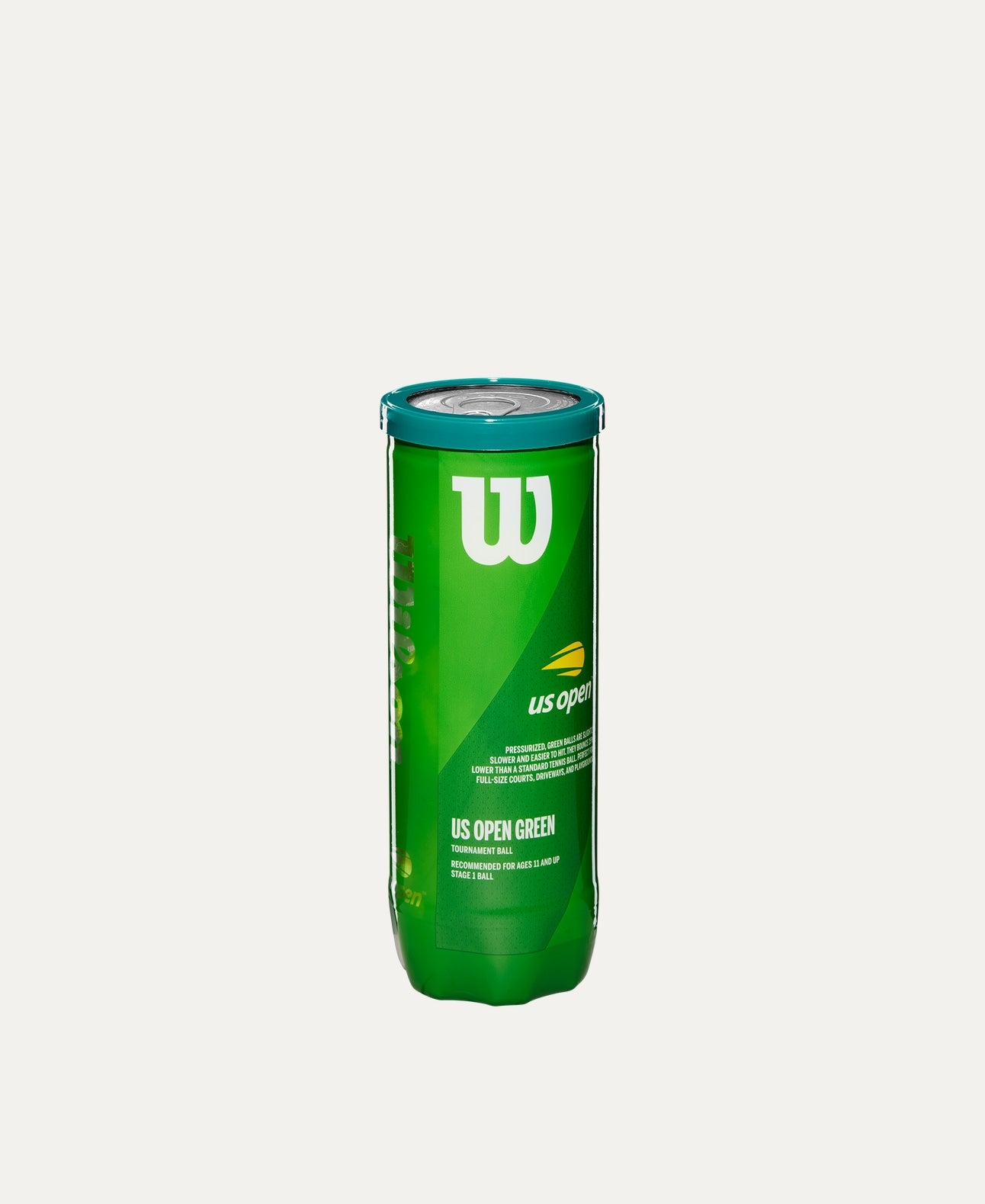 Wilson US Open Green Tournament 3 Ball Can