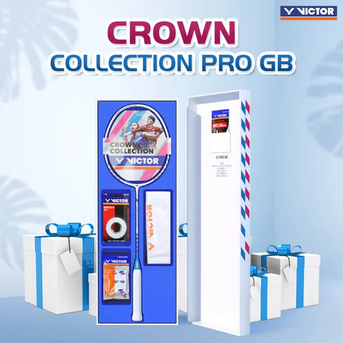 Victor Crown Collection Pro Badminton Racket Gift Box Set [Bright White]  - Unstrung