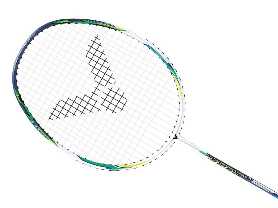 Victor Auraspeed Light Fighter 80 Badminton Racquet [Pearly White]  - Strung