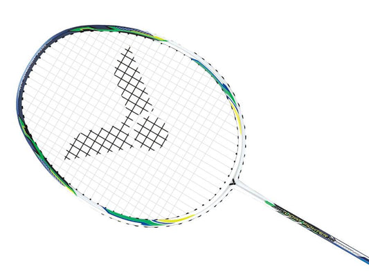 Victor Auraspeed Light Fighter 80 Badminton Racquet [Pearly White]  - Strung