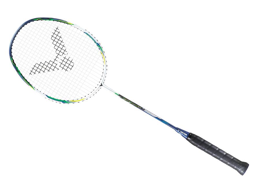 Victor Auraspeed Light Fighter 80 Badminton Racquet [Pearly White]  - Strung