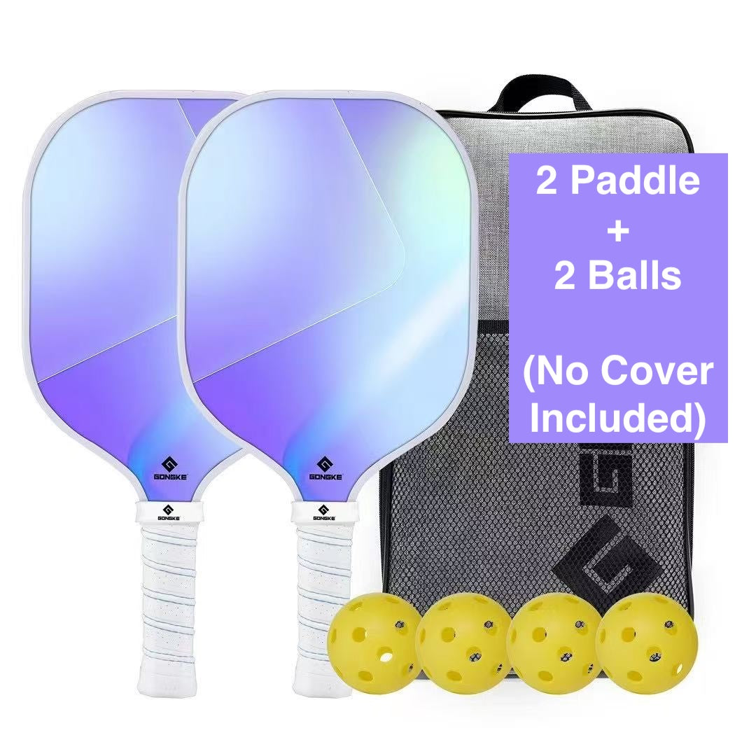 Gongke Adult Pickleball Set (2 Paddle+2 Balls) - [Purple Aura]