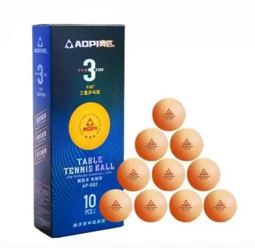 AOPI 3 Star Table Tennis Ball 10pcs [Yellow]