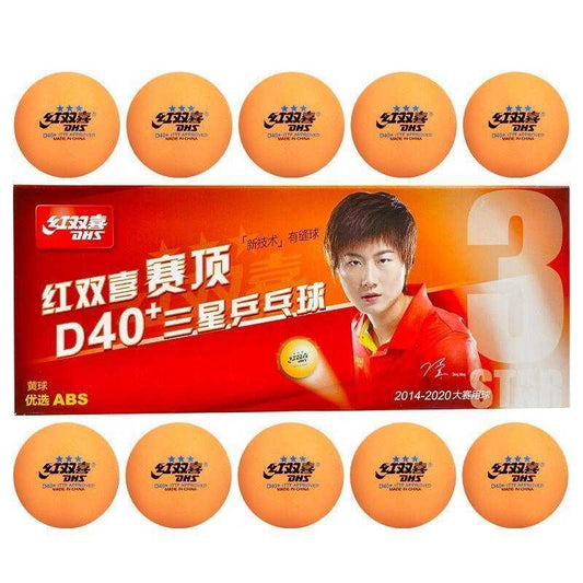 DHS 3 Star table tennis ball 10pcs [Yellow]