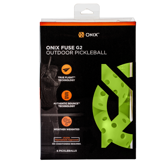 ONIX Fuse G2 Outdoor Pickleball - Set of 6 - USA Pickleball Approved
